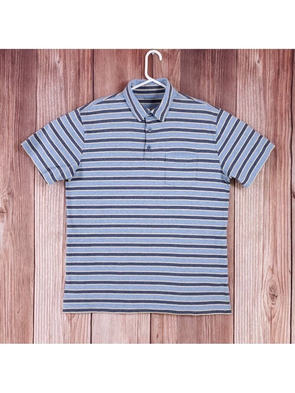 Patagonia Mens Size Large Squeaky Clean Polo Shirt Organic Cotton Striped 52776
